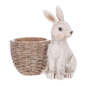 Декоративна статуетка BonaDi Кролик із підставкою для яйця 9х6х9.5 см (K07-494)