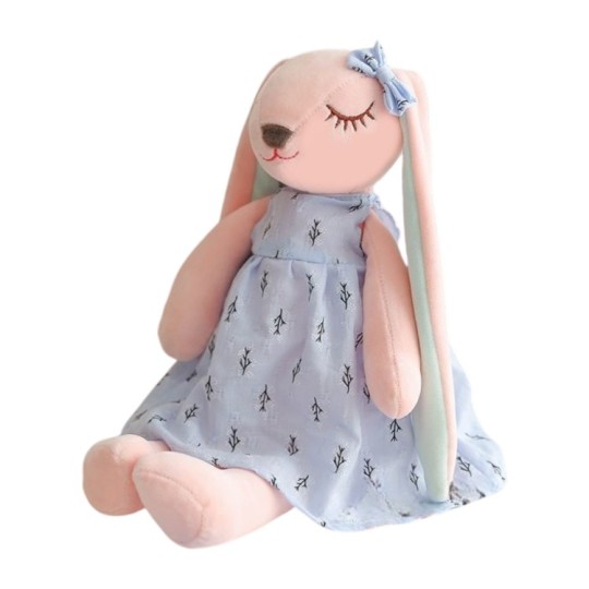 М'яка іграшка Miss Decor Кролик у блакитному платті 35 см (D-5687)