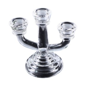 Подсвечник стеклянный Miss Decor на 3 свечи 13 см (D-6901)