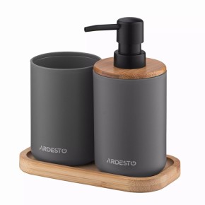 Набір аксесуарів для ванної кімнати Ardesto Minimalism 3 предмети (ARHB3110GB)