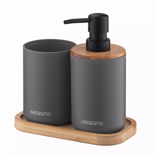Набір аксесуарів для ванної кімнати Ardesto Minimalism 3 предмети (ARHB3110GB)