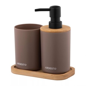 Набір аксесуарів для ванної кімнати Ardesto Minimalism 3 предмети (ARHB3112CB)