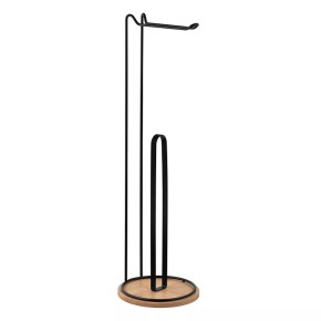 Держатель для туалетной бумаги Ardesto Minimalism 16.5х16.5х55 см черный (ARHB3112BT)