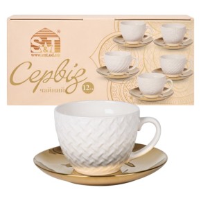 Сервіз чайний SnT Golden Anfen 250 мл 12 предметів (04-001-004)