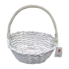 Кошик 18х30 см овальний біло-сірий (3353)