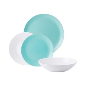 Сервіз столовий Luminarc Diwali Light Turquoise & White 18 предметів (P5912)