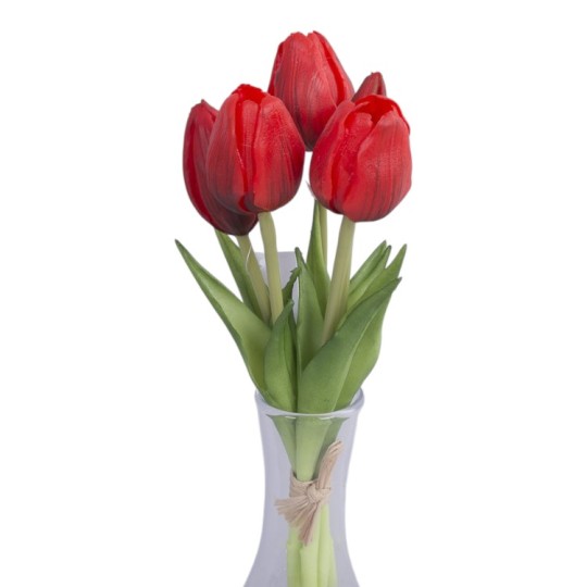 Штучні квіти Decorize Букет Тюльпан короткий 5 гілочок (3526)
