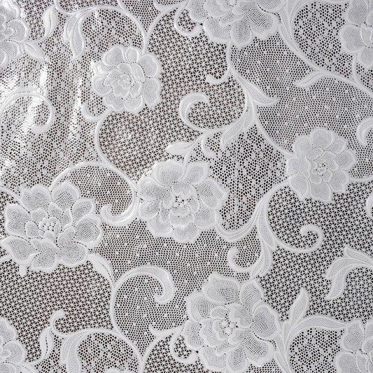 Клейонка на стіл Stenson Lace біла 1.37х20 м (MA-5723)