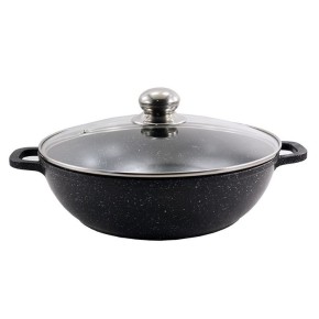 Кастрюля мелкая Zauberg 5.5 л мрамор (0532-BL)