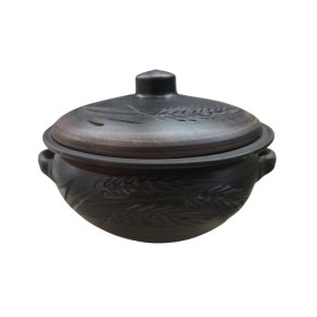 Шашличниця гончарна Колос 3.5 л з ручками та кришкою