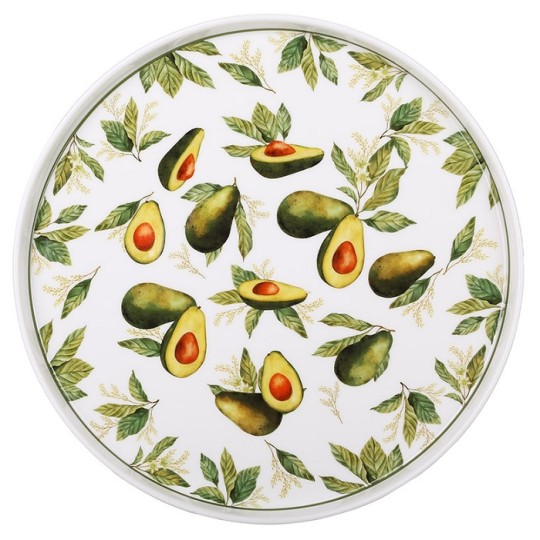 Тарілка сервірувальна BonaDi Avocado Garden 25 см (K318)