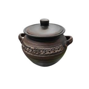 Супник 3.5 л гончарний ангоб з ручками