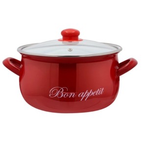 Каструля Interos Bon appetit червоний 2.1 л 16 см 2234 С