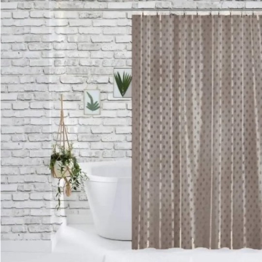 Шторка для ванны Dariana 180х180 см 12 колец JC12-1103-cappuccino