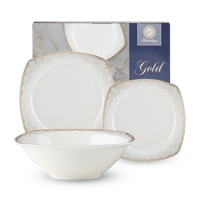 Сервіз столовий Gold 18 предметів Золотий кант (401-0032)