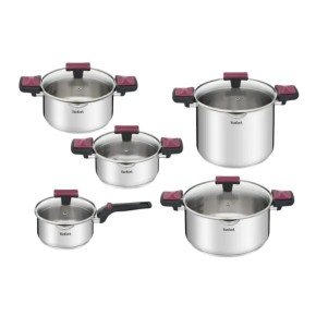 Набор кастрюль Tefal Cook&Clip 10 предметов (G723SA74)