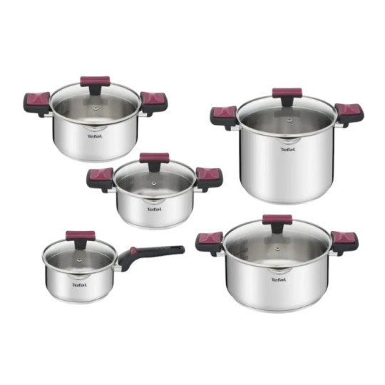 Набор кастрюль Tefal Cook&Clip 10 предметов (G723SA74)