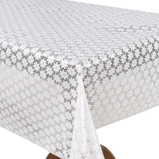 Клейонка на стіл Stenson Lace біла 1.37 м (MA-5720)