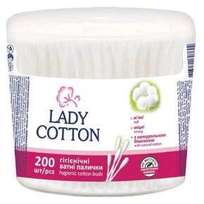 Ватні палички Lady Cotton 200 штук в банці