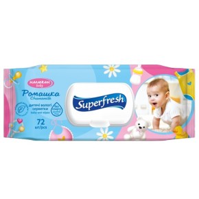 Влажные салфетки SuperFresh для детей и мам 72 штуки