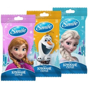 Влажные салфетки Smile Frozen Mix White 15 штук