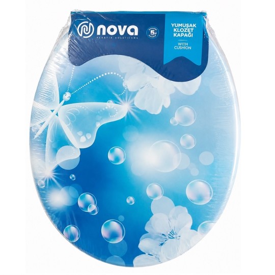Сидіння для унітазу Nova Comfort м'яке з малюнком (2051)
