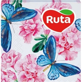 Серветки столові Ruta Art Флора двошарові 33х33 см 20 штук