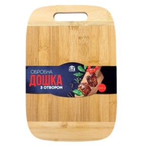Дошка обробна бамбукова SnT 30х20х1.6 см з отвором (8863)