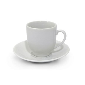 Чашка 100 мл кавова + блюдце ФАРФОР ТЕХ/УПАК (WHITE )