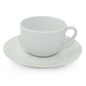 Чашка 220 мл чайна + блюдце ФАРФОР ТЕХ/УПАК (WHITE)