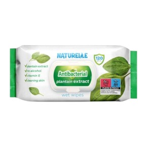 Вологі серветки Naturelle Antibacterial з екстрактом листя подорожника 120 штук