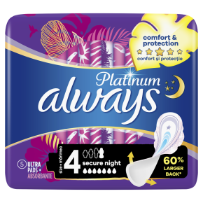 Гігієнічні прокладки Always Ultra Platinum Single Безпечна ніч 5 штук