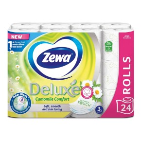 Туалетний папір Zewa Deluxe Camomile тришаровий 24 рулони