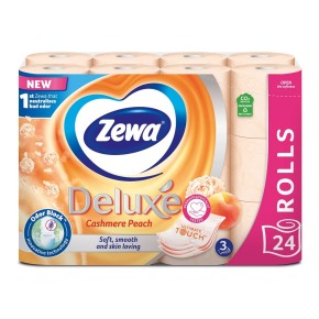 Туалетний папір Zewa Deluxe Peach тришаровий 24 рулони