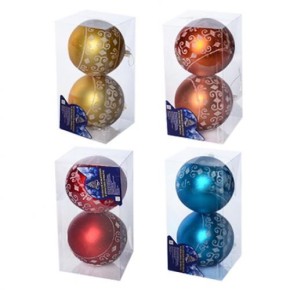 Ялинкові кульки 85374/1229 10 см 2 штуки/коробці (MPH023770)/ (MPH022184)
