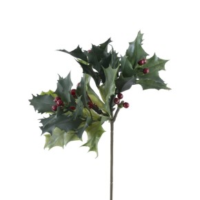 Декоративная ветка Decorize Падуб с ягодами 20 см (2713)