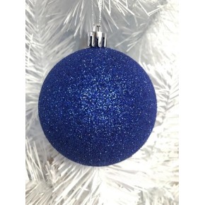 Набір кульок блискучих 8 см 6 штук сині (SD2921)