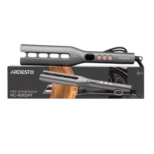 Випрямляч для волосся Ardesto Pink Touch 68 Вт 150-230C сіро-рожевий (HC-R365PT)