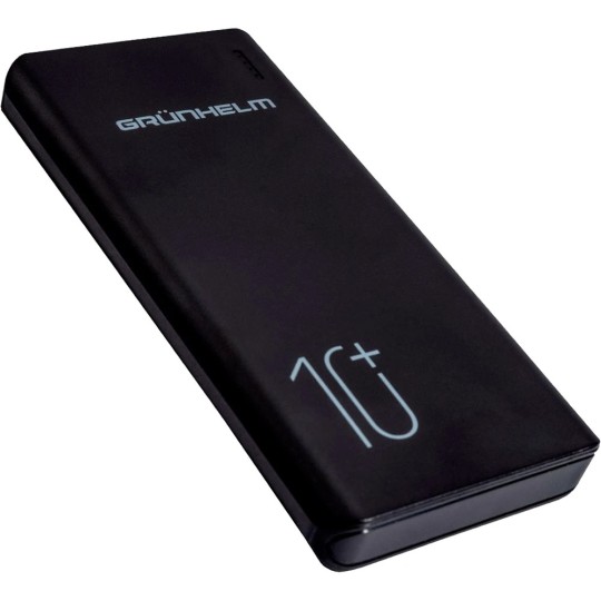 POWER BANK ПОРТАТИВНАЯ БАТАРЕЯ 10.000 mAh, ЧЕРНЫЙ - GP-02AB (GRUNHELM)