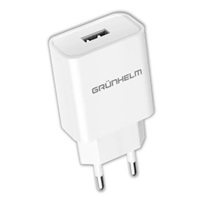 Блок питания Grunhelm GWC-01 5V 2.1А 1 USB белый