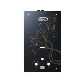 Газовая колонка Matrix Black flower Черное стекло с цветком (MT-13)