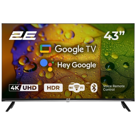 Телевізор 2E 43" Smart Google TV Black (2E-43A07KU)