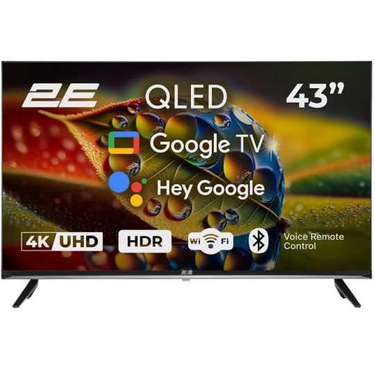 Телевізор 2E 43" Smart Google TV Black (2E-43A77Q)