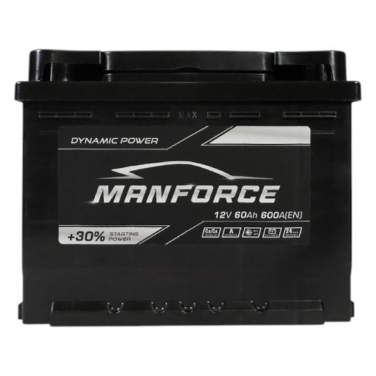 Автомобільний акумулятор Manforce 60Ah 600A R+ (LB2)