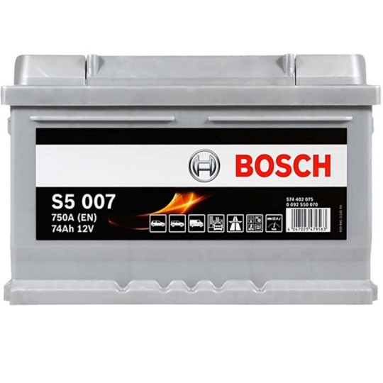 Автомобільний акумулятор Bosch 74Ah 750A R+ (S50 070) (LB3)