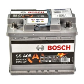 Автомобільний акумулятор Bosch AGM 60Ah 680A R+ (S5A 050) (L2) (0092S5A050)