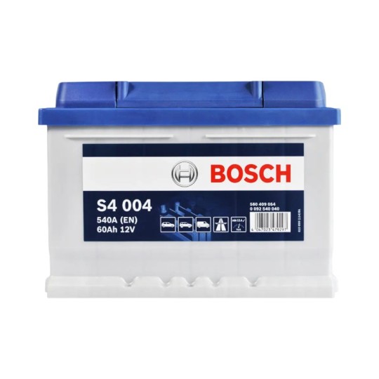 Автомобильный аккумулятор Bosch 60Ah 540A R+ (S40 040) (LB2) (0092S40040)