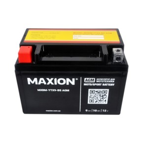 Мото акумулятор Maxion 12V 9Ah 120A MXBM-YTX9-BS