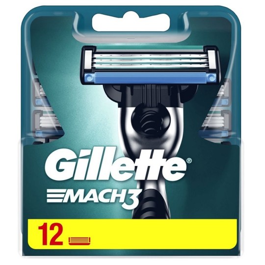 Сменные кассеты для бритья Gillette Mach 3 12 штук