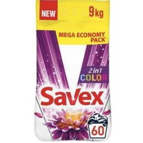 Порошок пральний Savex Parfum lock 2в1 color 9 кг